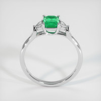 0.74 Ct. Emerald Ring, 18K White Gold 3