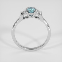 0.47 Ct. Bluish Green to Reddish Purple Alexandrite Ring, 18K White Gold 3