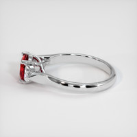 1.10 Ct. Ruby Ring, 18K White Gold 4