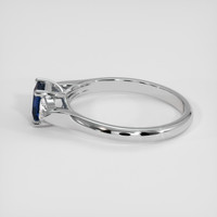 0.76 Ct. Blue Sapphire Ring, 18K White Gold 4