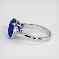 5.55 Ct. Blue Sapphire Ring, 18K White Gold 4