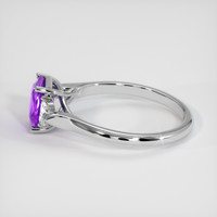 1.55 Ct. Purple Sapphire Ring, 18K White Gold 4