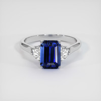 2.67 Ct. Blue Sapphire Ring, 18K White Gold 1