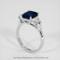 2.72 Ct. Blue Sapphire Ring, 18K White Gold 2