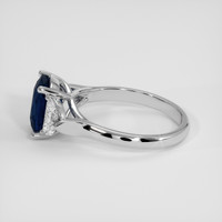 2.72 Ct. Blue Sapphire Ring, 18K White Gold 4