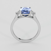3.54 Ct. Blue Sapphire Ring, 18K White Gold 3