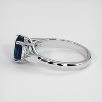 1.80 Ct. Blue Sapphire Ring, 18K White Gold 4