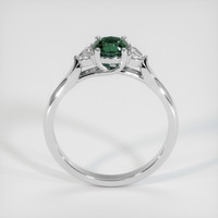 0.86 Ct. Bluish Green Sapphire Ring, 18K White Gold 3
