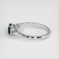 0.86 Ct. Bluish Green Sapphire Ring, 18K White Gold 4