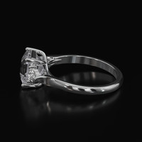 3.08 Ct. White Sapphire Ring, 18K White Gold 4