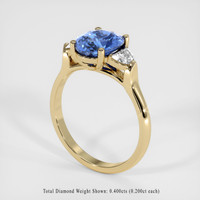 2.59 Ct. Blue Sapphire Ring, 10K Yellow Gold 2