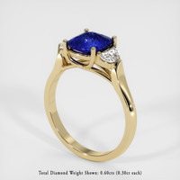 2.07 Ct. Sapphire Ring, 14K Yellow Gold 2