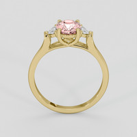 1.46 Ct. Peach Tourmaline Ring, 14K Yellow Gold 3