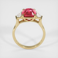 3.02 Ct. Pinkish Red Ruby Ring, 14K Yellow Gold 3