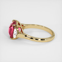 3.02 Ct. Pinkish Red Ruby Ring, 14K Yellow Gold 4
