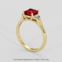 1.27 Ct. Ruby Ring, 14K Yellow Gold 2