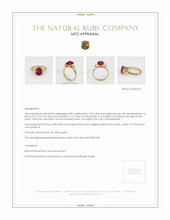 Ruby Ring 2.02 Ct., 14K Yellow Gold Appraisal