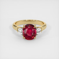 2.02 Ct. Ruby  Ring - 14K Yellow Gold