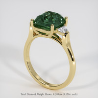 4.51 Ct. Bluish Green Sapphire Ring, 14K Yellow Gold 2
