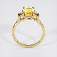 3.53 Ct. Yellow Sapphire Ring, 14K Yellow Gold 3