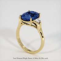 6.61 Ct. Blue Sapphire Ring, 14K Yellow Gold 2