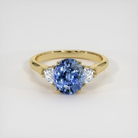 2.49 Ct. Blue Sapphire Ring, 14K Yellow Gold 1