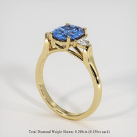 2.49 Ct. Blue Sapphire Ring, 14K Yellow Gold 2