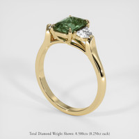 1.74 Ct. Green Sapphire Ring, 14K Yellow Gold 2