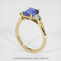 2.55 Ct. Blue Sapphire Ring, 14K Yellow Gold 2