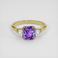 2.51 Ct. Purple Sapphire Ring, 14K Yellow Gold 1
