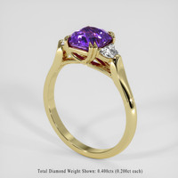 2.51 Ct. Purple Sapphire Ring, 14K Yellow Gold 2