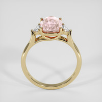 3.06 Ct. Peach Sapphire Ring, 14K Yellow Gold 3