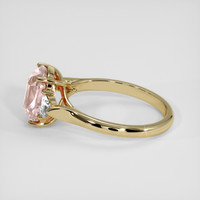 3.06 Ct. Peach Sapphire Ring, 14K Yellow Gold 4
