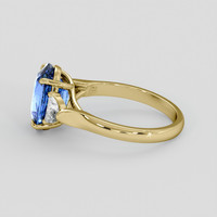 4.04 Ct. Blue Sapphire Ring, 14K Yellow Gold 4