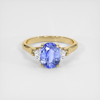 2.77 Ct. Blue Sapphire Ring, 14K Yellow Gold 1
