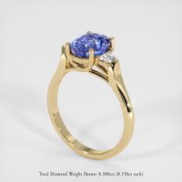2.77 Ct. Blue Sapphire Ring, 14K Yellow Gold 2