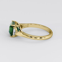 3.05 Ct. Bluish Green Sapphire Ring, 14K Yellow Gold 4