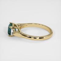 1.57 Ct. Greenish Blue Sapphire Ring, 14K Yellow Gold 4