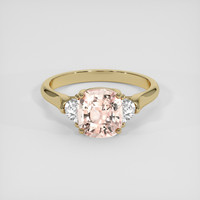 2.48 Ct. Peach Sapphire Ring, 14K Yellow Gold 1