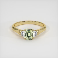 1.31 Ct. Yellowish Green Sapphire Ring, 14K Yellow Gold 1
