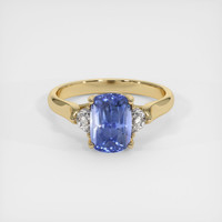 3.00 Ct. Blue Sapphire Ring, 18K Yellow Gold 1