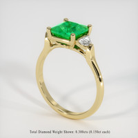 1.51 Ct. Emerald Ring, 18K Yellow Gold 2