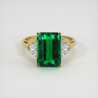4.65 Ct. Emerald Ring, 18K Yellow Gold 1