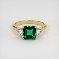 1.52 Ct. Emerald Ring, 18K Yellow Gold 1