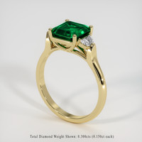 1.52 Ct. Emerald Ring, 18K Yellow Gold 2