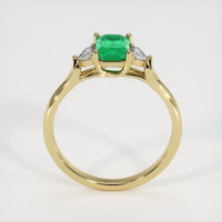 0.74 Ct. Emerald Ring, 18K Yellow Gold 3