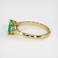 0.74 Ct. Emerald Ring, 18K Yellow Gold 4