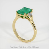 2.16 Ct. Emerald Ring, 18K Yellow Gold 2