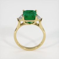 4.15 Ct. Emerald Ring, 18K Yellow Gold 3
