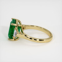 4.18 Ct. Emerald Ring, 18K Yellow Gold 4